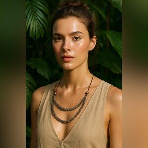 double-layered silver necklace from Hillberg & Berk.